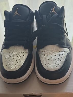 Jordan Black and Silver Low-Top Sneakers